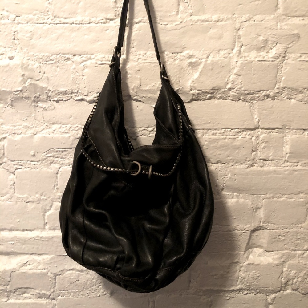 Monserat de Lucca leather studded circle purse